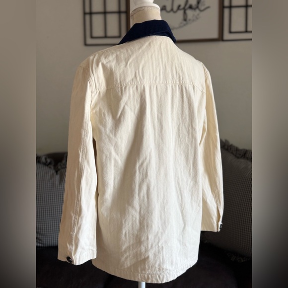 Rhythm Women’s Pearls Oversized Button Up Jacket Navy Collar Brown Plaid Size S - Picture 15 of 15